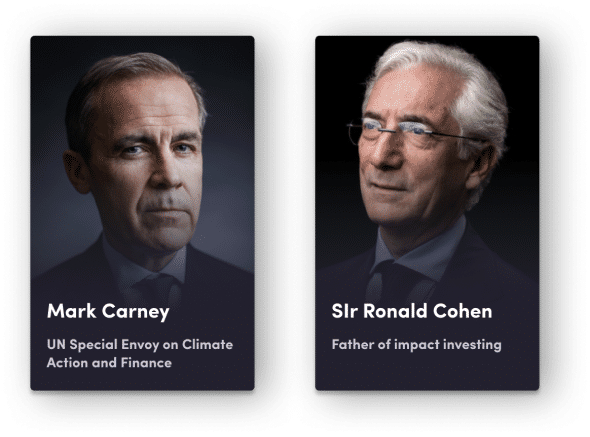 Mark Carney and Ronald Cohen - two of our finance experts