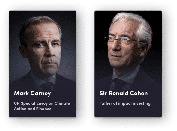 Mark Carney and Ronald Cohen - two of our finance experts