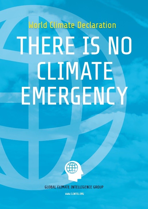 World climate declaration, There is no climate emergency cover page