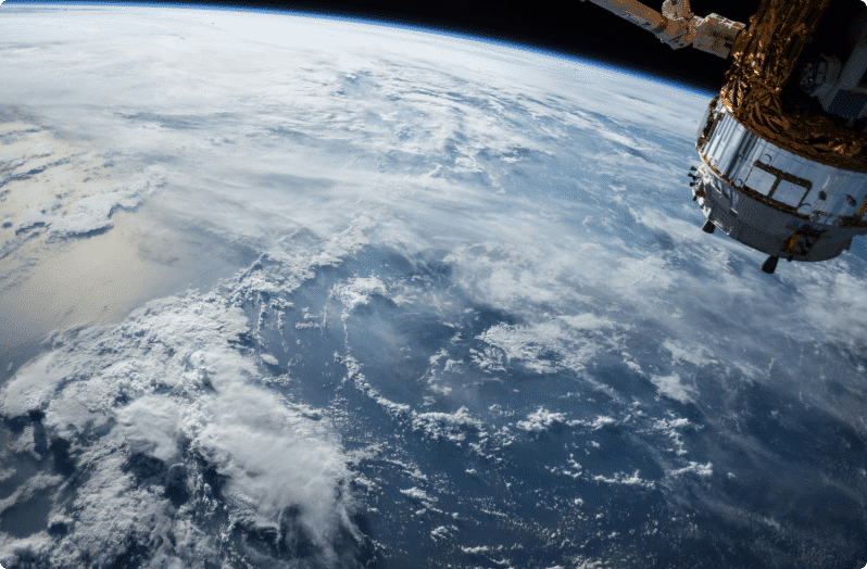 satellite orbiting the Earths atmosphere