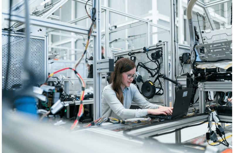 female engineer working