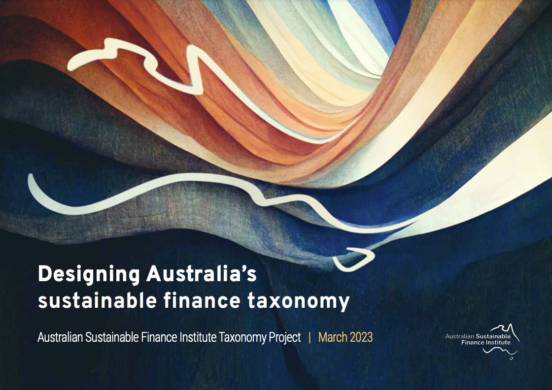 Designing Australia's sustainable finance taxonomy cover